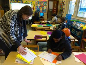 Family And Community Engagement helping at parent-teacher conferences 