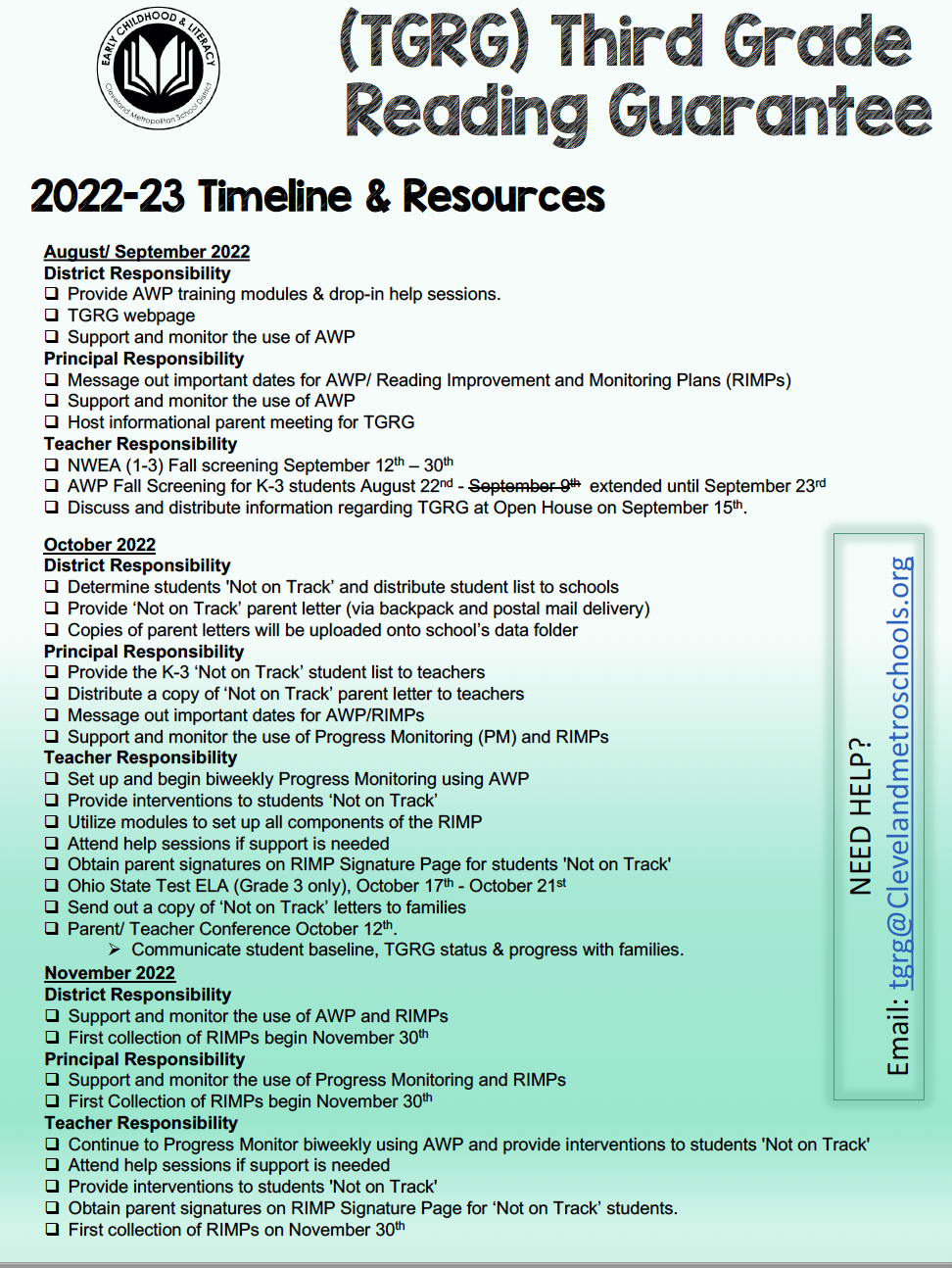 TGRG Timeline 22-23