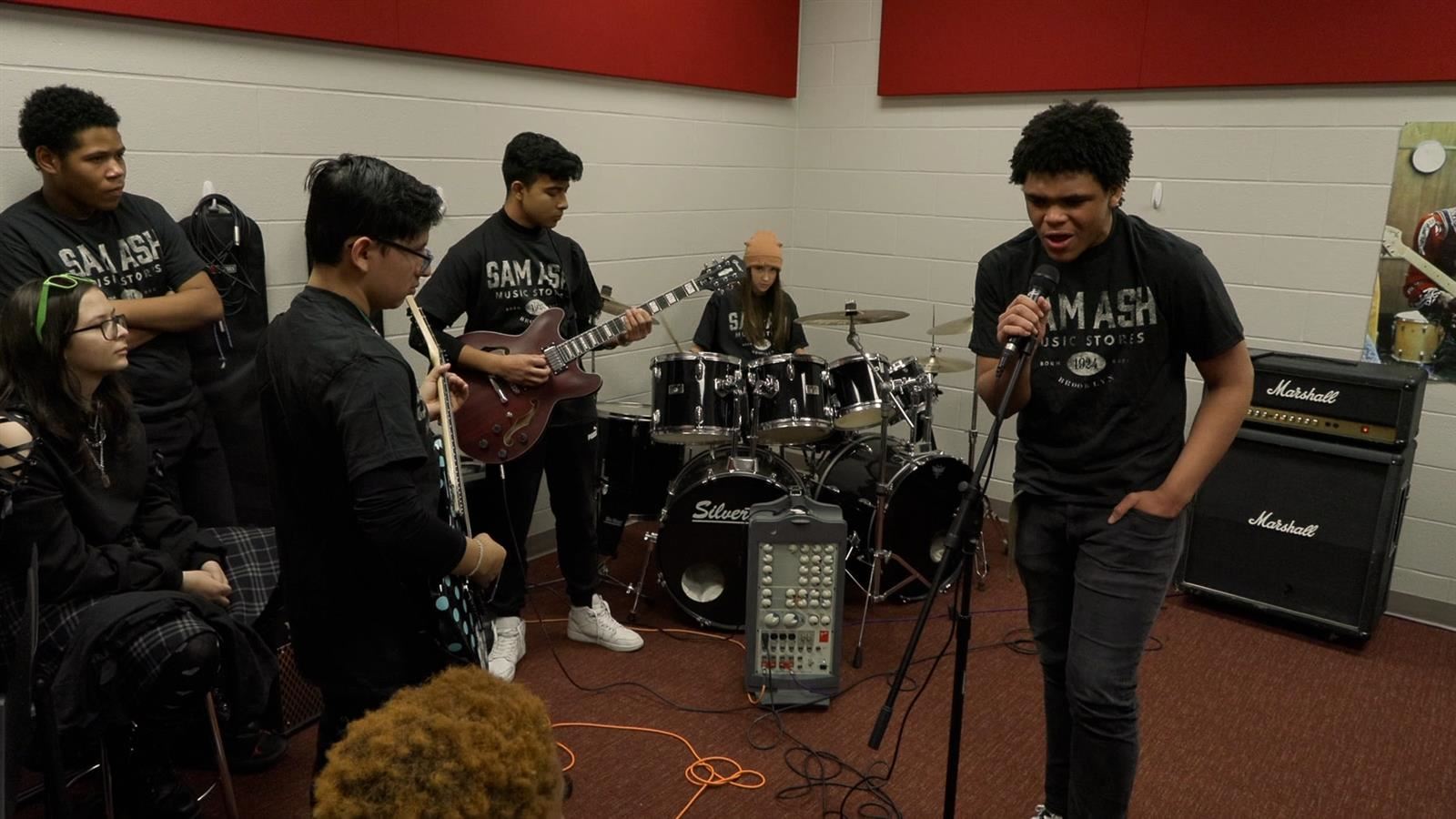  John Marshall Students Perform in a Rock Band