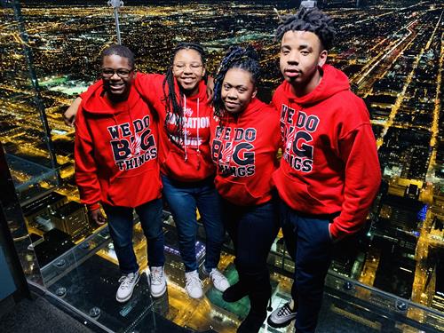 Students at the Skydeck  