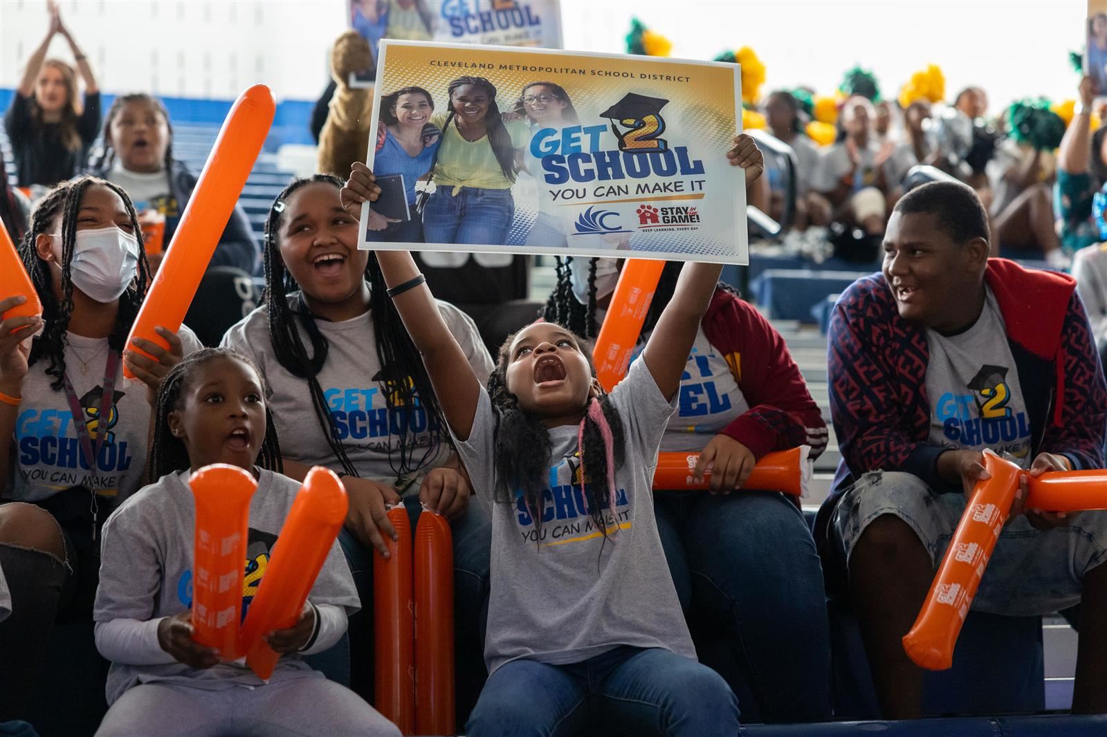 Pep rally encourages students to Get 2 School