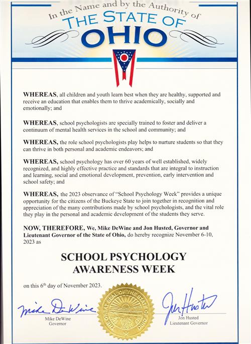 School Psychologist Week