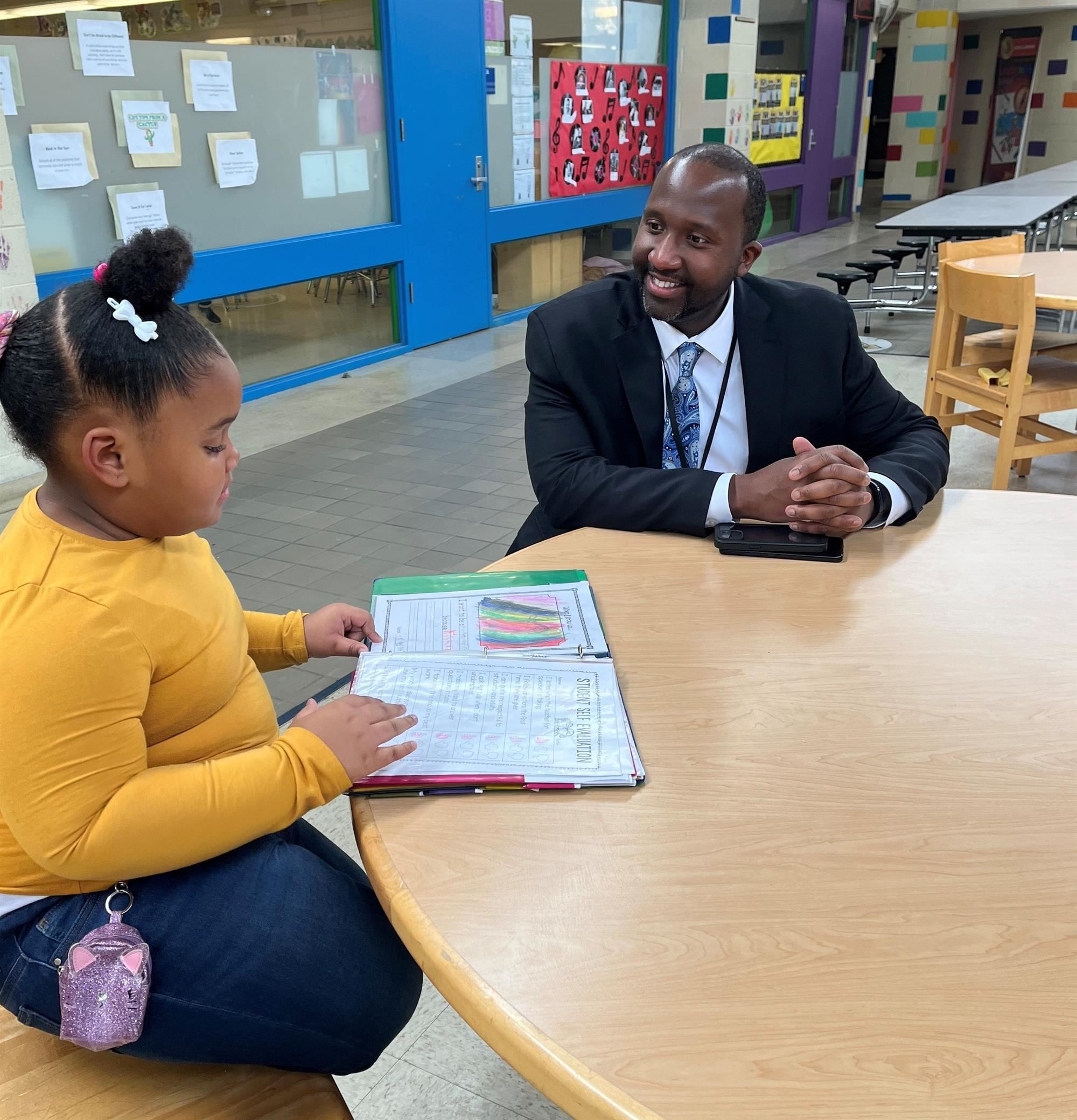Dr. Morgan with student