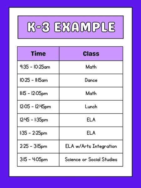 K3 Example Schedule