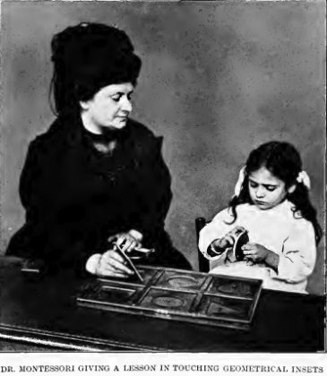 Dr. Montessori giving a lesson
