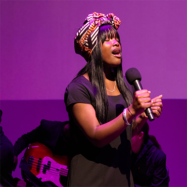 Students singing