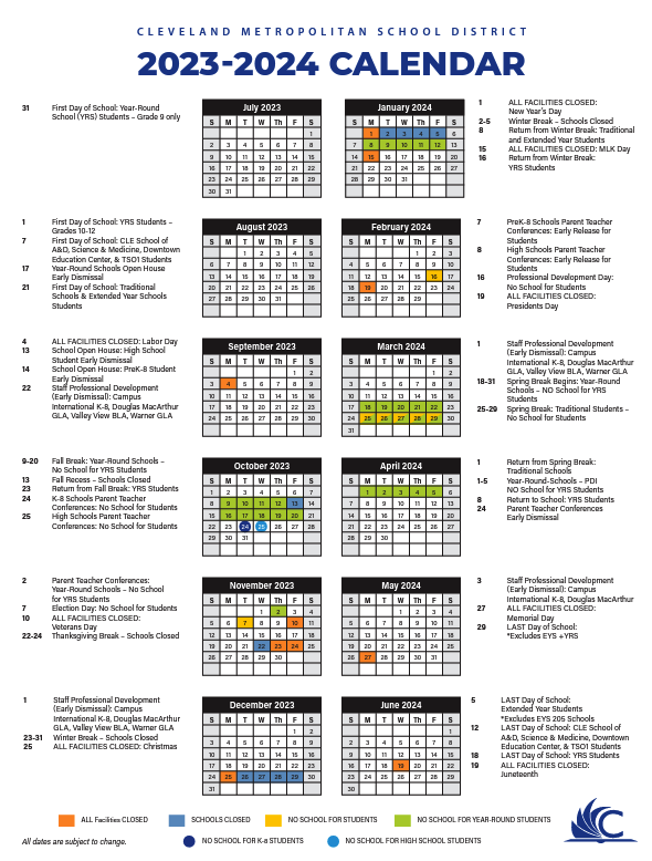 One page Calendar