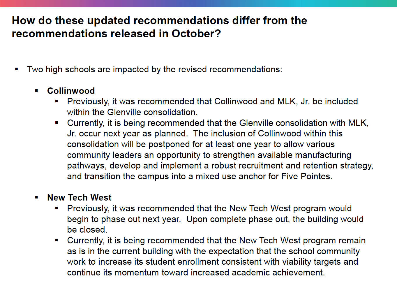 Master Facilities Plan 