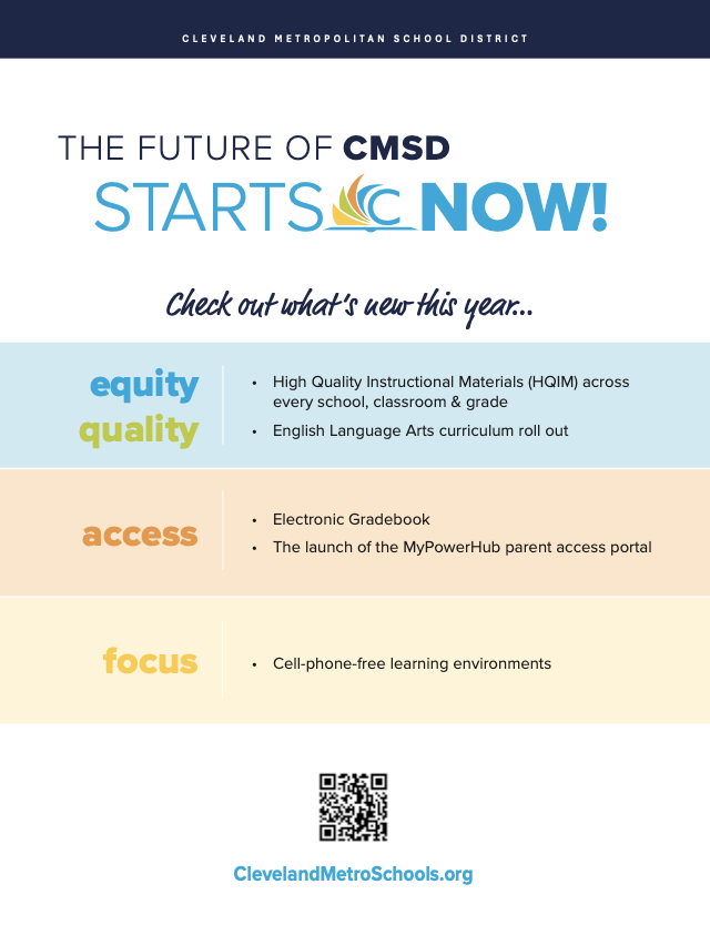New ELA Curriculum, online gradebook-MyPowerHub portal, cell-phone free learning environments