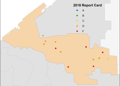 Map showing east region