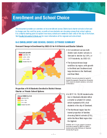 Enrollment and School Choice